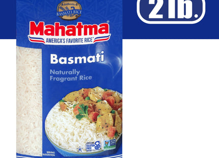 Mahatma Basmati White Rice, Naturally Fragrant Extra Long Grain Rice, Non-GMO, Gluten Free, 32 Ounce (Pack Of 12)