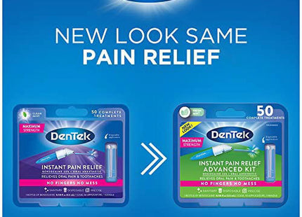 DenTek Instant Oral Pain Relief Maximum Strength Kit for Toothaches 50 Count (Pack Of 4)