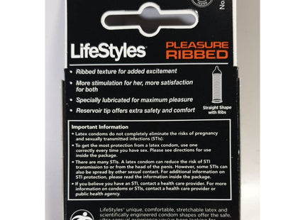 Lifestyles Ultra Ribbed Lubricated Latex, Birth Control, Grab Varieties & Flavors, Condoms 3 Count (Pack Of 12)