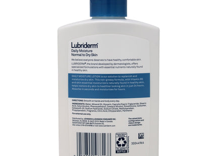 Lubriderm Daily Moisture, Hydrating Body Lotion, for Normal to Dry Skin, with Pro-VitaminB5, 6 Fl Oz (Pack Of 6)