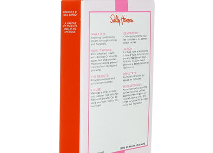 Sally Hansen Cuticle Massage Cream, Nail Treatment, Moisturizer, with Apricot Oil, 0.4 Ounce (Pack Of 3)