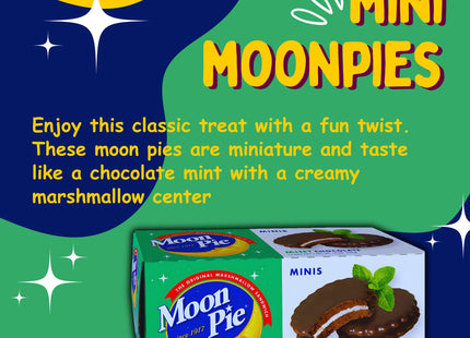 Moonpie Mini Mint Chocolate, Sandwhich Mini Cookie, 12 Ounce (Pack Of 2)