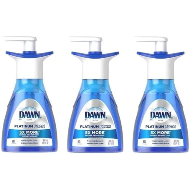 Dawn Platinum Foam Dishwashing Detergent Fresh Rapids 10.1 fl oz (3 Pack) - Household Supplies > Cleaning Products