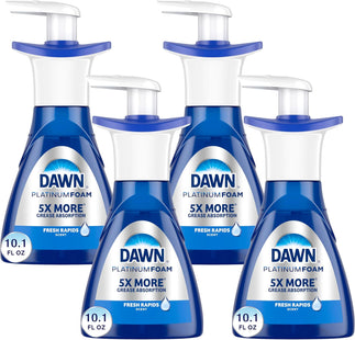 Dawn Platinum Foam Dishwashing Detergent Fresh Rapids 10.1 fl oz (4 Pack) - Household Supplies > Cleaning Products