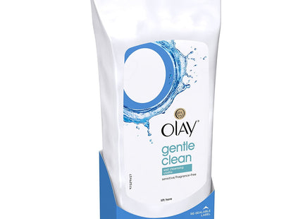 OLAY Wet Cleansing Cloths Gentle Clean, Sensitive Fragrance-Free 30 Count (Pack Of 12)