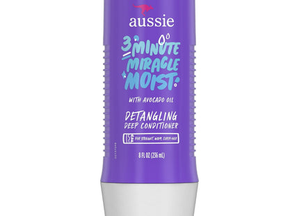 Aussie 3 Minute Miracle Moist Detangling Deep Conditioner, Paraben Free, 8 fl Ounce (Pack Of 12)