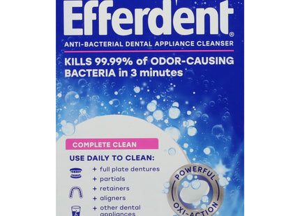 Efferdent Original Anti-Bacterial, Retainer and Denture Complete Cleanser Tablets, 102 Tablets (Pack Of 6)