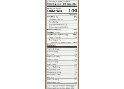 a close up of a nutrition label on a wooden table