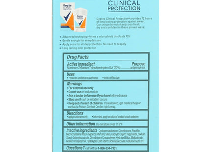 Degree Clinc Protection Summer Strength Antiperspirant Deodorant 1.7oz (4 Pack) - Personal Care > Bath & Body