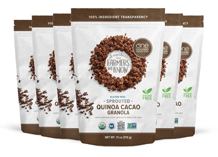 One Degree Organic Foods Cereal Brown Rice Cacao Crisps 10oz (12 Pack) - Food & Beverages > Pasta Grains Cereals