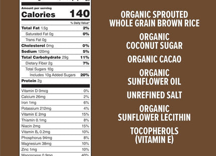 One Degree Organic Foods Cereal Brown Rice Cacao Crisps 10oz - Food & Beverages > Pasta Grains Cereals