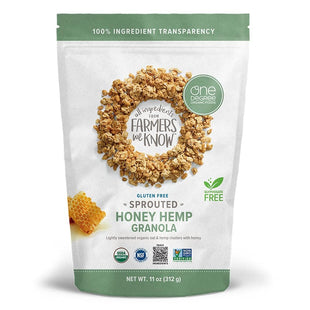 One Degree Organic Foods Sprouted Oat Hemp Granola Honey 11oz (12 Pack) - Food & Beverages > Pasta Grains Cereals