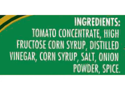 a green and yellow sign with the words, ingredients, tomato, corn, onion, onion, onion,