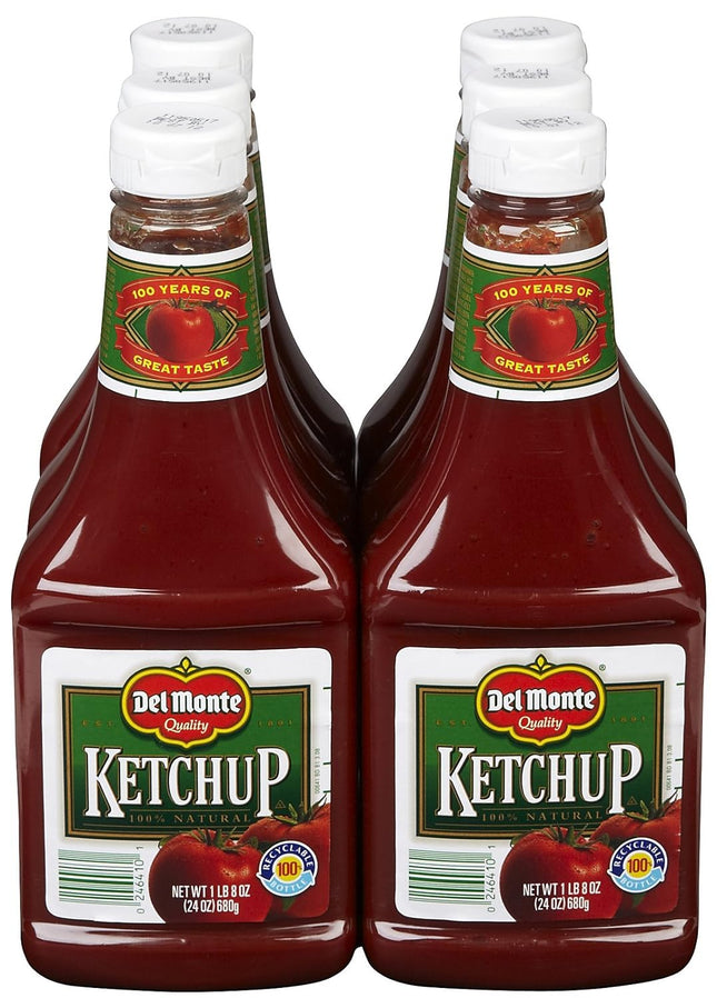 Del Monte Natural Tangy Delicious Tomato Ketchup Bottle 24oz (6 Pack) - Food & Beverages > Condiments Sauces