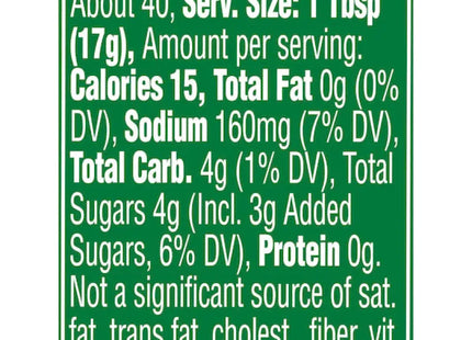 a green sign with the words nutrition and calories