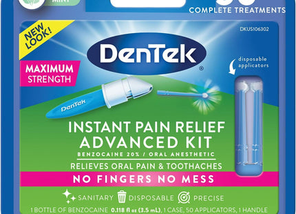 DenTek Instant Oral Pain Relief Maxim Strength Kit for Toothaches 50ct (36 Pack) - Personal Care > Dental Floss &