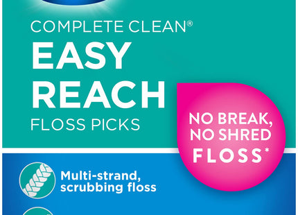 DenTek Complete Clean Easy Reach Floss Picks Removes Food Plaque 75ct (72 Pack) - Personal Care > Oral Dental & Flossers