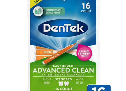 DenTek Easy Brush Interdental Cleaners Standard 16 Count, - Health & Beauty > Personal Care Oral Dental Floss