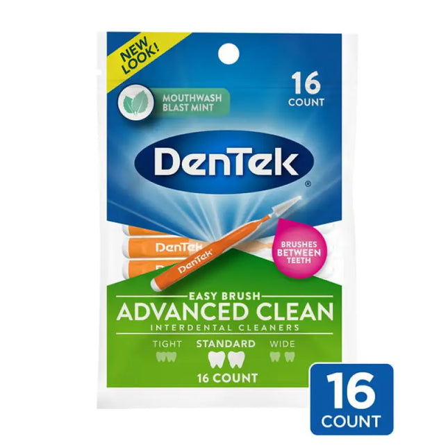 DenTek Easy Brush Interdental Cleaners Standard 16 Count, - Health & Beauty > Personal Care Oral Dental Floss