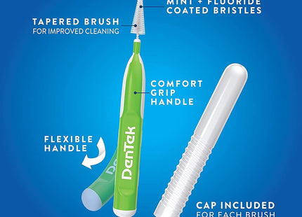 DenTek Easy Brush Oral Cleaners Extra Tight Fresh Mint Green 16ct (24 Pack) - Personal Care > Dental Floss & Flossers