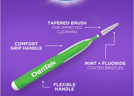 DenTek Easy Brush Oral Cleaners Extra Tight Fresh Mint Green 16ct (24 Pack) - Personal Care > Dental Floss & Flossers