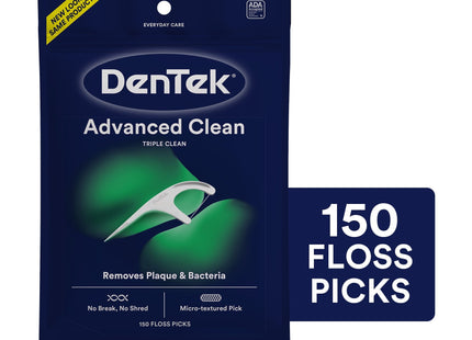 DenTek Flossers Advanced Clean Dental Floss Picks 150 ct (2 Pack) - Personal Care > Oral &