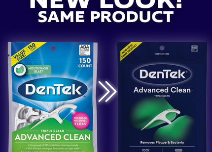 DenTek Flossers Advanced Clean Dental Floss Picks 150 ct (3 Pack) - Personal Care > Oral &