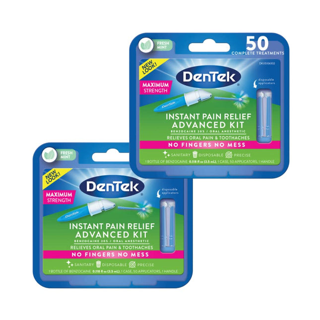 DenTek Instant Oral Pain Relief Maxim Strength Kit for Toothaches 50ct (2 Pack) - Personal Care > Dental Floss &