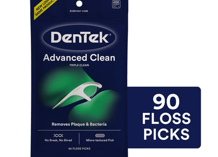 DenTek Triple Clean Extra-Strong Dental Floss Picks Mouthwash 90ct (12 Pack) - Personal Care > Oral & Flossers