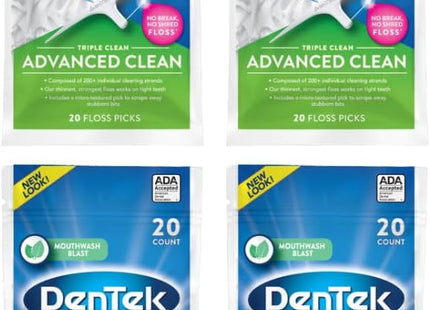 DenTek Triple Clean Extra-Strong Dental Floss Picks Mouthwash 90ct (2 Pack) - Personal Care > Oral & Flossers