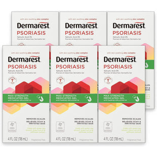 Dermarest Psoriasis Medicated Skin Treatment Gel Itch Relief 4oz (6 Pack) - Personal Care > Lotion & Moisturizer