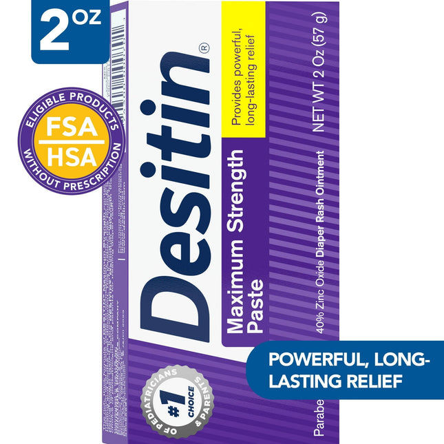 Desitin Maximum Strength Baby Diaper Rash Cream Travel Size 2oz (10 Pack) - & Toddler > Diapering Treatments