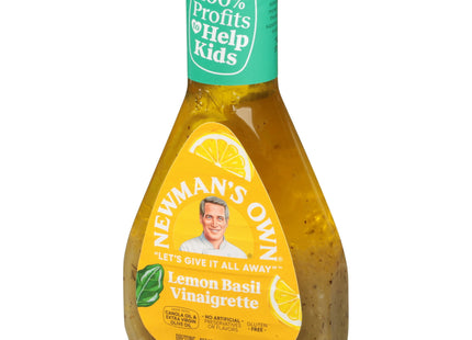 Newman's Own Lemon Basil Italian Vinaigrette Salad Dressing, No Artificial Flavors, Gluten-Free, 16 Ounce (Pack Of 1)