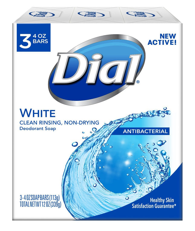 Dial Clean & Refresh Antibacterial Deodorant Bar Soap White 4oz 3 (18 Pack) - Personal Care > Bath Body Soaps