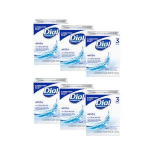 Dial Clean & Refresh Antibacterial Deodorant Bar Soap White 4oz 3 (6 Pack) - Personal Care > Bath Body Soaps