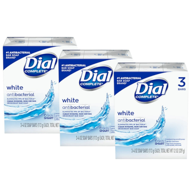 Dial Clean & Refresh Antibacterial Deodorant Bar Soap White 4oz 3 (3 Pack) - Personal Care > Bath Body Soaps