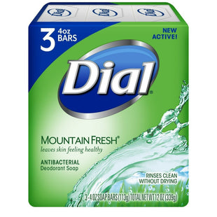 Dial Antibacterial Deodorant Soap Mountain Fresh Unisex 4oz 3 Bar - Personal Care > Bath & Body Soaps