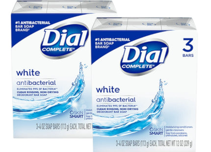 Dial Clean & Refresh Antibacterial Deodorant Bar Soap White 4oz 3 (2 Pack) - Personal Care > Bath Body Soaps