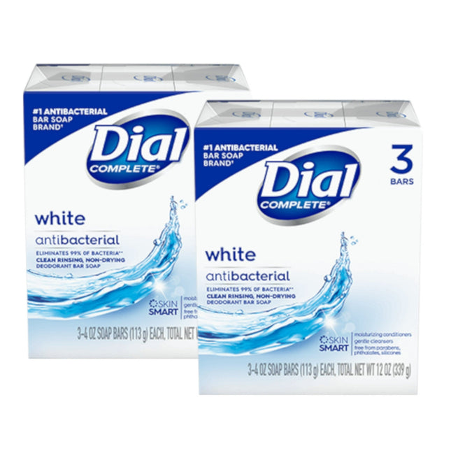 Dial Clean & Refresh Antibacterial Deodorant Bar Soap White 4oz 3 (2 Pack) - Personal Care > Bath Body Soaps