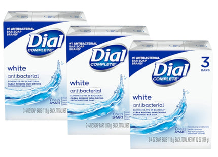 Dial Clean & Refresh Antibacterial Deodorant Bar Soap White 4oz 3 (3 Pack) - Personal Care > Bath Body Soaps