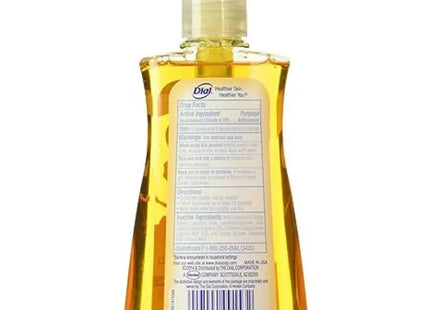 a bottle of liquid soap with a white label