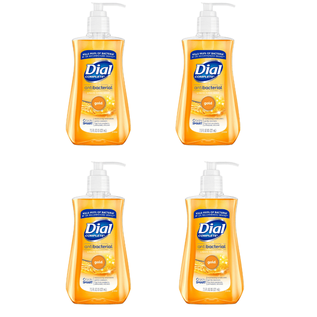 Dial Complete Antibacterial Liquid Hand Soap Moisturizer Gold 7.5 Floz (4 Pack) - Personal Care > Bath & Body