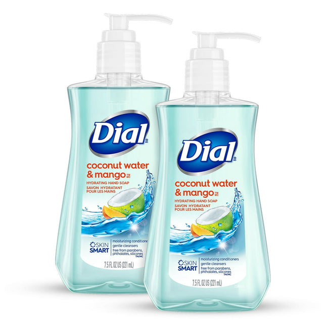 Dial Liquid Hydrating Hand Soap Coconut Water Mango Pump Bottle 7.5oz (2 Pack) - Personal Care > Bath & Body