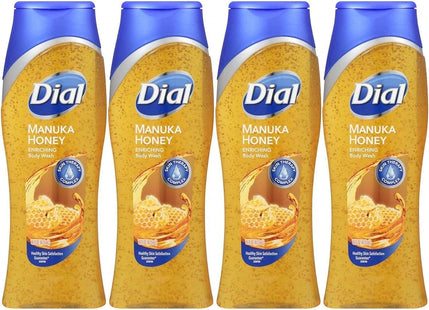 Dial Manuka Honey Enriching Moisturizing Cleansers Body Wash Gel 16oz (4 Pack) - Personal Care > Bath & Liquid Hand Soap