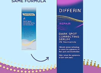 a bottle of diferin serum on a blue background