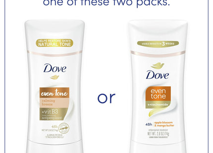 Dove Even Tone 48H Antiperspirant Deodorant Apple Blossom Mango 2.6oz (24 Pack) - Personal Care > Bath & Body