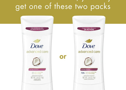 Dove Advanced Care Antiperspirant Deodorant Caring Coconut 2.6oz (3 Pack) - Personal > Bath & Body Anti-Perspirant