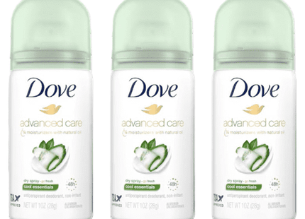 Dove Advanced Care Antiperspirant Deodorant Dry Spray Cool Essential 1oz (3 Pack) - Personal > Bath & Body