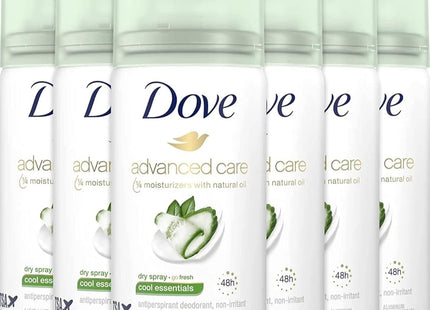 Dove Advanced Care Antiperspirant Deodorant Dry Spray Cool Essential 1oz (12 Pack) - Personal > Bath & Body