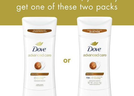 Dove Advanced Care Antiperspirant Deodorant Women Shea Butter 2.6oz (3 Pack) - Personal > Bath & Body Anti-Perspirant
